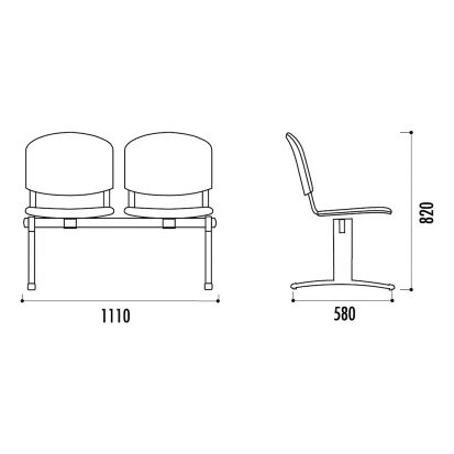 Poutre ISO en tissu 5 places