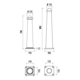 Borne de ville en fonte CADIX