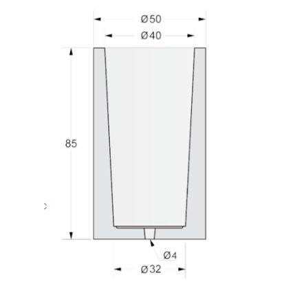 Corbeille ronde en béton ECO 82l.