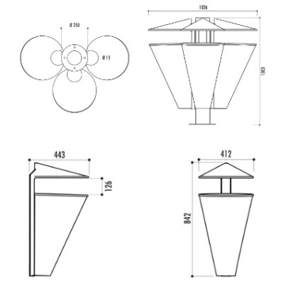 Corbeille Triple pour tri sélectif