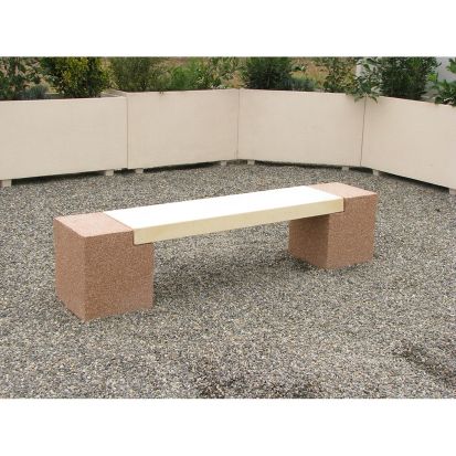 Banquette PEUPLIER 206 cm en béton