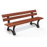 Banc CARLIX bois exotique et pied fonte