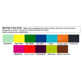coloris de la banquette béton extérieur 200 cm