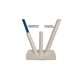 Supports muraux en acier laqué blanc ou couleur- 1, 2 ou 3 places Ø 26 mm