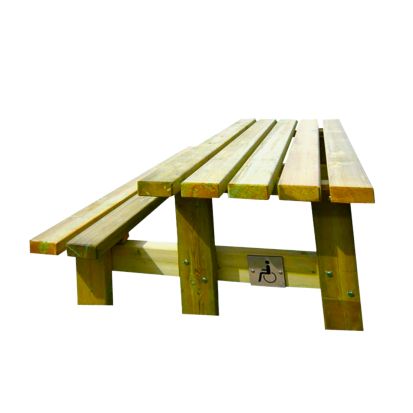 Table de pique-nique en bois ACCES adapté PMR