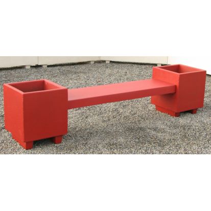 Banquette-jardinière ACAJOU 244 cm en béton