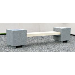 Banquette-jardinière ACAJOU 244 cm en béton