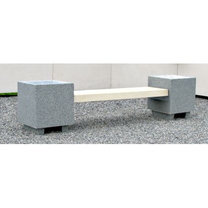 Banquette-jardinière ACAJOU 244 cm en béton