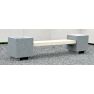 Banquette-jardinière ACAJOU 244 cm en béton