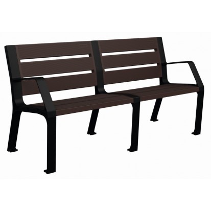 Banc CHARLES 165 cm plastique éco 100% recyclable