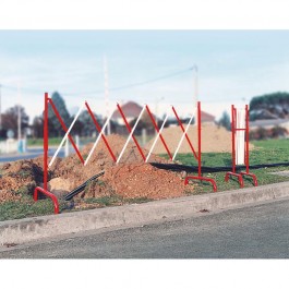 Barrière de chantier extensible rouge et blanche PROCITY