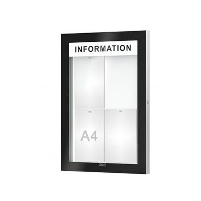 Vitrine épaisseur 54 mm + bandeau titre EDGE Procity