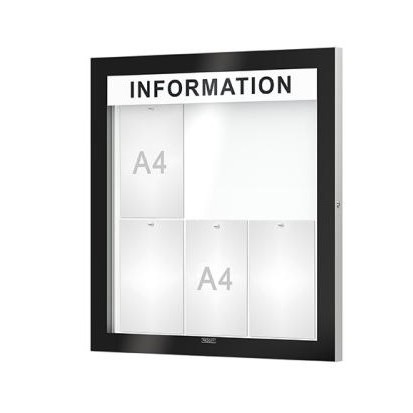 Vitrine épaisseur 54 mm + bandeau titre EDGE Procity