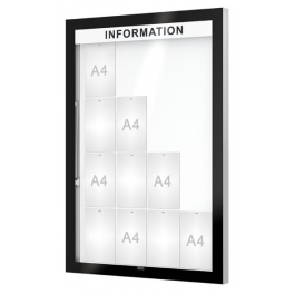 Vitrine épaisseur 80 mm + bandeau titre EDGE Procity