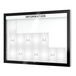 Vitrine épaisseur 80 mm + bandeau titre EDGE Procity