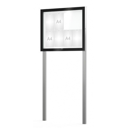 Vitrine sur poteau épaisseur 54 mm EDGE Procity