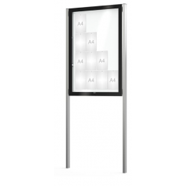 Vitrine sur poteaux épaisseur 80 mm EDGE Procity