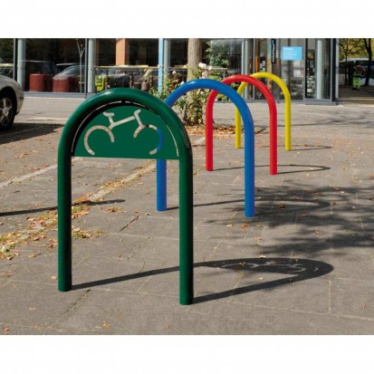 Appui vélos trombone Ø60 mm avec signalétique Procity