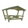 Table de pique-nique bois avec toit CASTOR