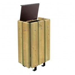 Poubelle publique en bois BRÊME