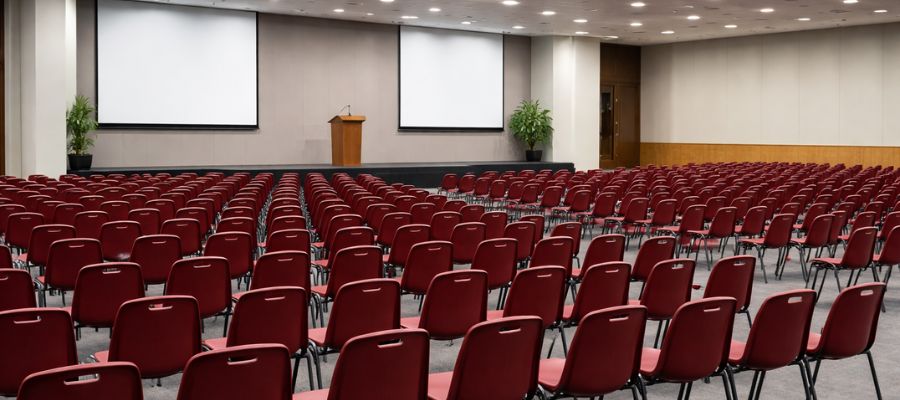 Rangées de chaises collectivités solidarisées
