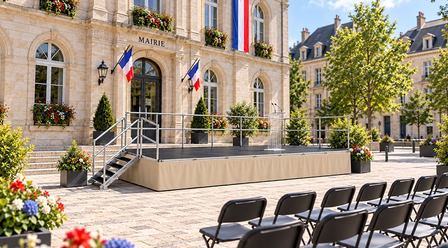 Podiums et estrades démontables : quelles normes respecter ?