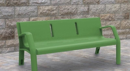 Mobilier urbain en plastique recyclé